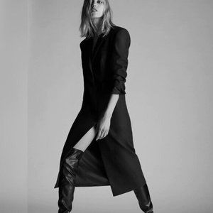 ZARA Black Dress Coat size medium